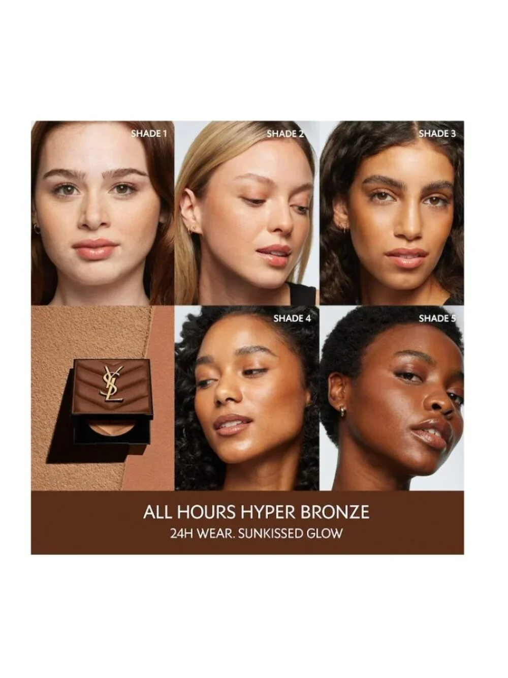 NIB ✅YSL #05 DARK SIENNA  All Hours 24H Hyper Sunkissed Glow Bronzer Powder